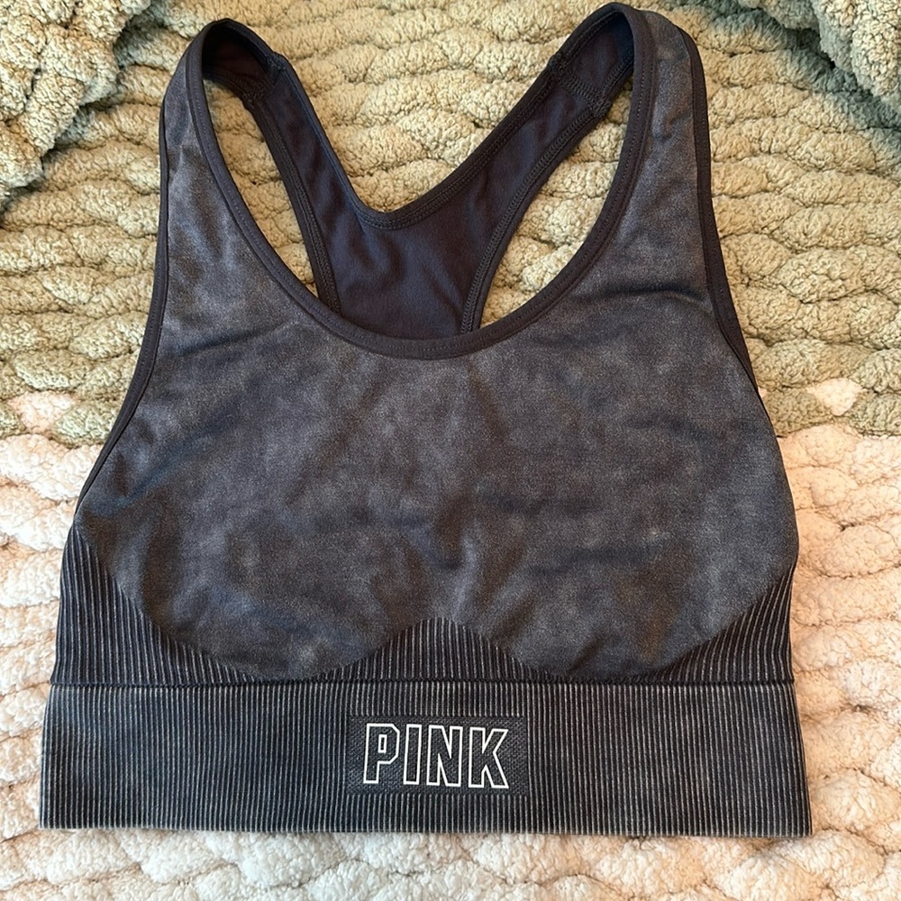 Grey sports bra from PINK size XS